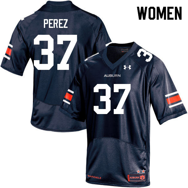 Auburn Tigers Women's Daniel Perez #37 Navy Under Armour Stitched College 2022 NCAA Authentic Football Jersey RCL3474SU